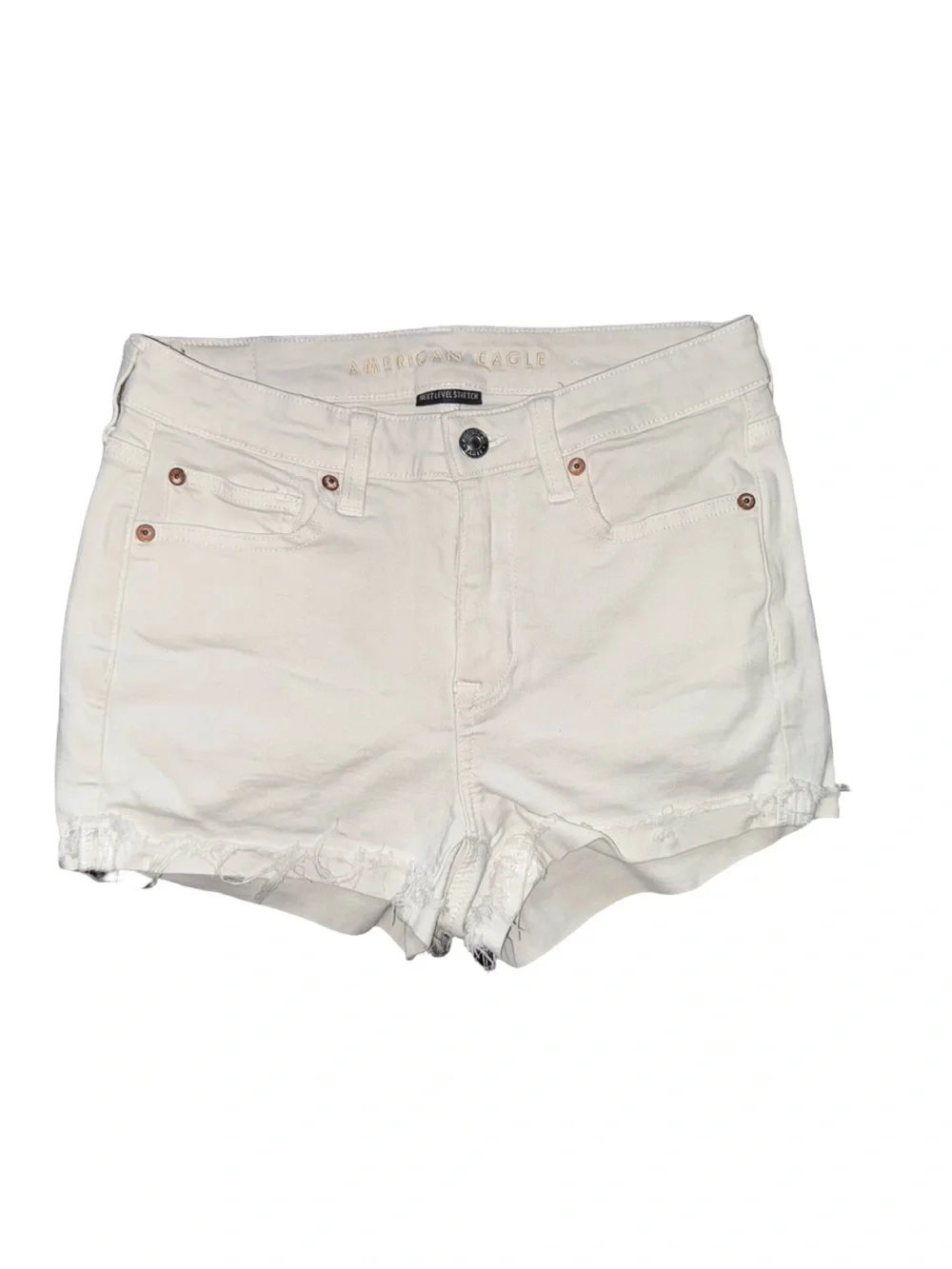 American Eagle short rise shorts Stretch‎ White Size 6